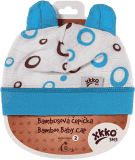 KIKKO Bambusová dětská čepička Bubbles vel. 3 – cyan KIKKO Bambusová dětská čepička Bubbles vel. 3 – cyan