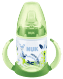 NUK First Choice Láhev na učení PP 150 ml, silikonové pítko (6-18 m) – zelená NUK First Choice Láhev na učení PP 150 ml, silikonové pítko (6-18 m) – zelená