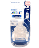 Philips AVENT Cumlík Anti-colic/Classic+ variabilný prietok 3+ m, 2 ks Philips AVENT Cumlík Anti-colic/Classic+ variabilný prietok 3+ m, 2 ks