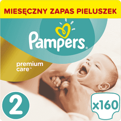 PAMPERS Premium Care 2 MINI 160 szt. (3-6kg), ZAPAS NA MIESIĄC – pieluszki jednorazowe PAMPERS Premium Care 2 MINI 160 szt. (3-6kg), ZAPAS NA MIESIĄC – pieluszki jednorazowe