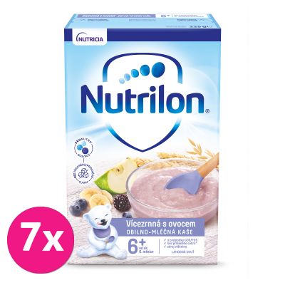 7x NUTRILON Pronutra® Vícezrnná kaše s ovocem 225 g, 6+
