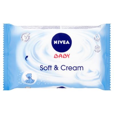 NIVEA Baby Soft & Cream 63 ks - vlhčené obrúsky