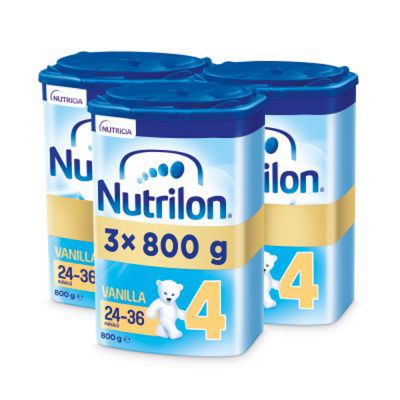 3x NUTRILON 4 Vanilla batolecí mléko 800 g, 24+