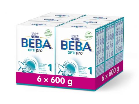 6x BEBA OPTIPRO 1, 600 g - Počáteční kojenecké mléko