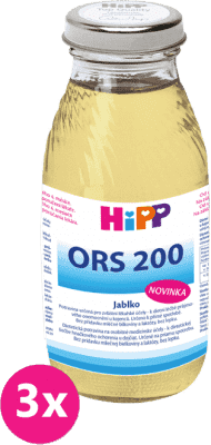3x HiPP ORS 200 Jablko - rehydratační výživa (200 ml)