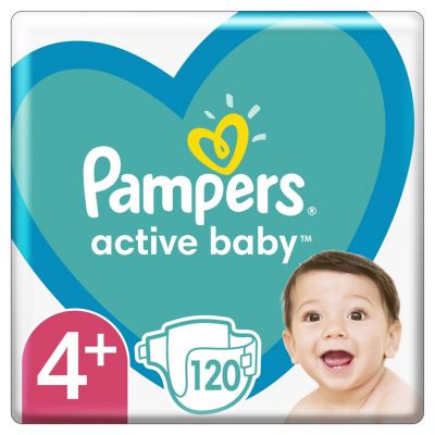 PAMPERS Active Baby 4+ (10-15 kg) 120 ks MEGA PACK - jednorázové pleny