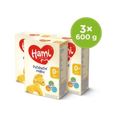 HAMI 3 x Počáteční kojenecké mléko 600 g 0+