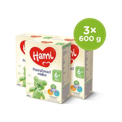 HAMI 3x Pokračovací kojenecké mléko 600 g 6+