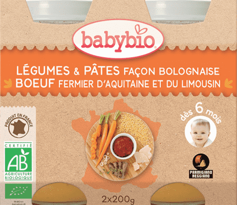 2x BABYBIO Zelenina s cestovinami na bolonský spôsob s hovädzím mäsom 200g – mäsovo-zeleninový príkr 2x BABYBIO Zelenina s cestovinami na bolonský spôsob s hovädzím mäsom 200g – mäsovo-zeleninový príkr