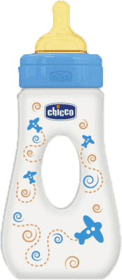 CHICCO Butelka podróżna, polipropylen, 240ml, smoczek kauczukowy, 0m+, samolocik, niebieska CHICCO Butelka podróżna, polipropylen, 240ml, smoczek kauczukowy, 0m+, samolocik, niebieska