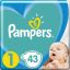 PAMPERS New Baby-Dry 1 (2-5 kg) 215 ks MESAČNÁ ZÁSOBA - jednorazové plienky
